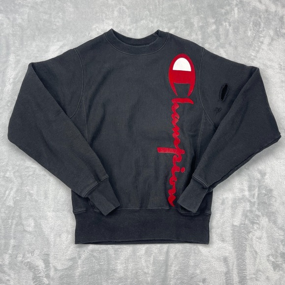 Champion Tops - Champion Sweatshirt Womens XS Black Fleece Lined Long‎ Sleeve Crew Neck Pullover